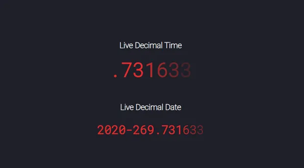 Decimal Time Banner